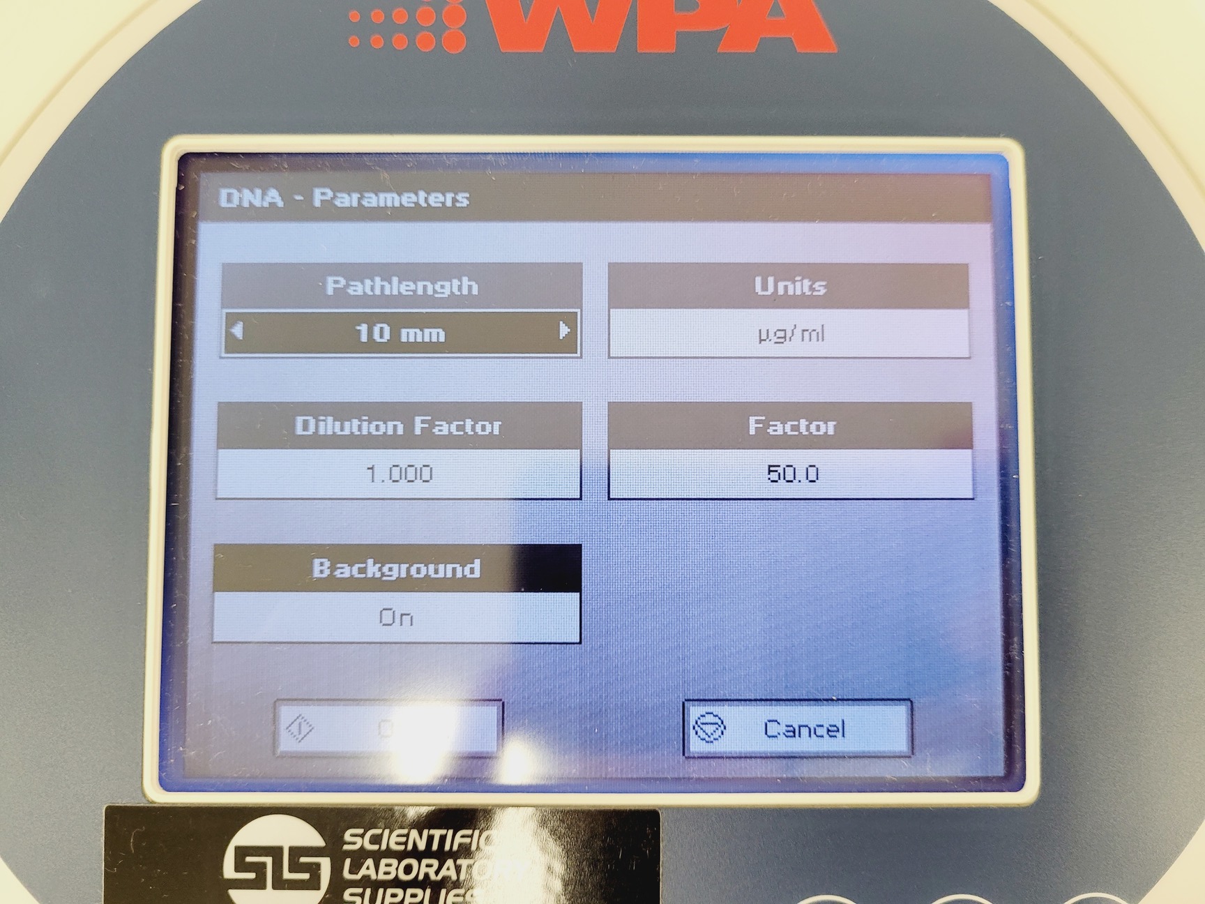 Image of WPA Biowave II UV/VIS Spectrophotometer - Version 7121 V 1.8.0 Lab