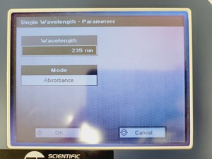 Thumbnail image of WPA Biowave II UV/VIS Spectrophotometer - Version 7121 V 1.8.0 Lab