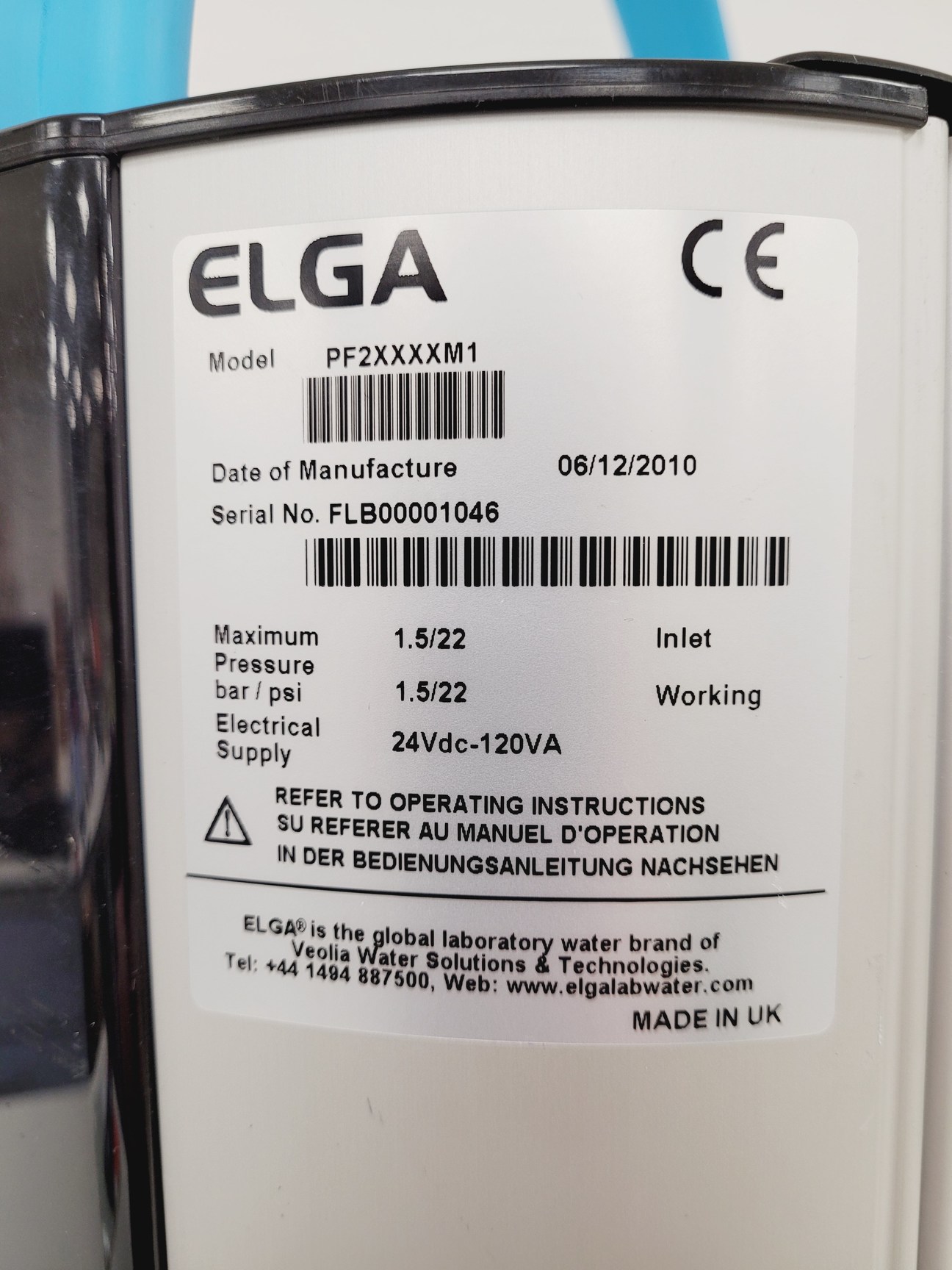 Image of Purelab Flex Water Purification Unit    Model PF2XXXXM1 Lab Spares/Repairs