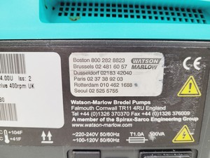 Thumbnail image of Watson Marlow Bredel Peristaltic Pump  Model 323S with 318MC Head Lab