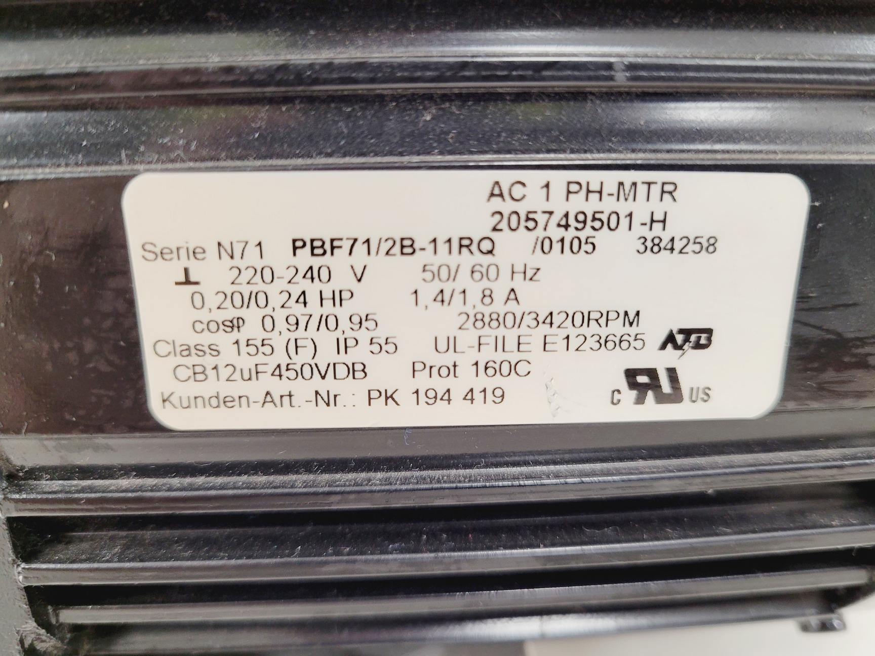 Image of Pfeiffer Vacuum Pump  Model - DUO 2.5  M No. PK D41 056 C Lab