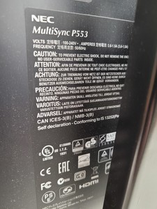 Thumbnail image of 3 x NEC MultiSync 55" Professional Monitors - V552 P553