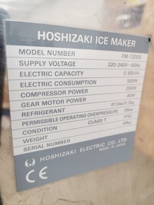 Thumbnail image of Hoshizaki Laboratory Ice Maker Flaker Machine  Model - FM-120DE Lab