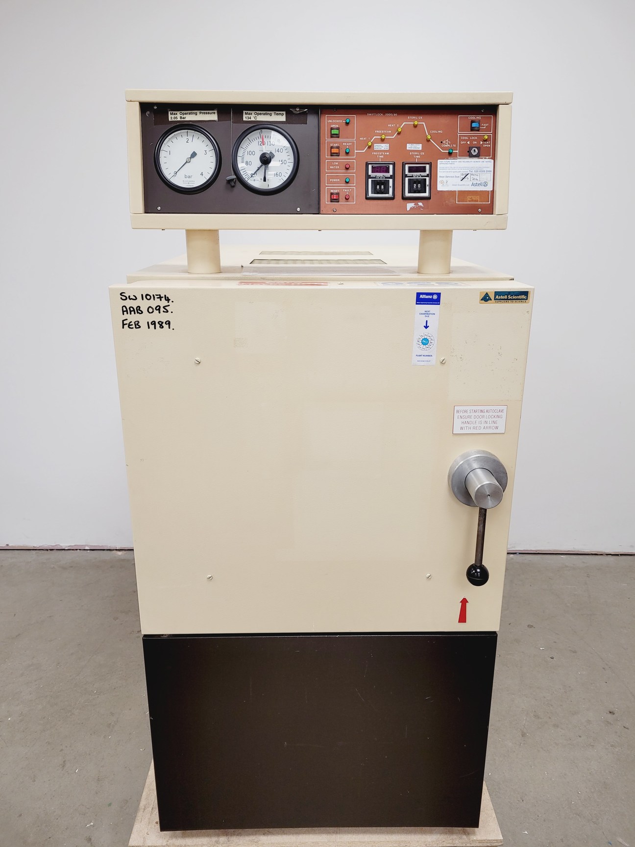 Image of Astell Scientific Laboratory Autoclave  Model - AAB095 Lab Faulty
