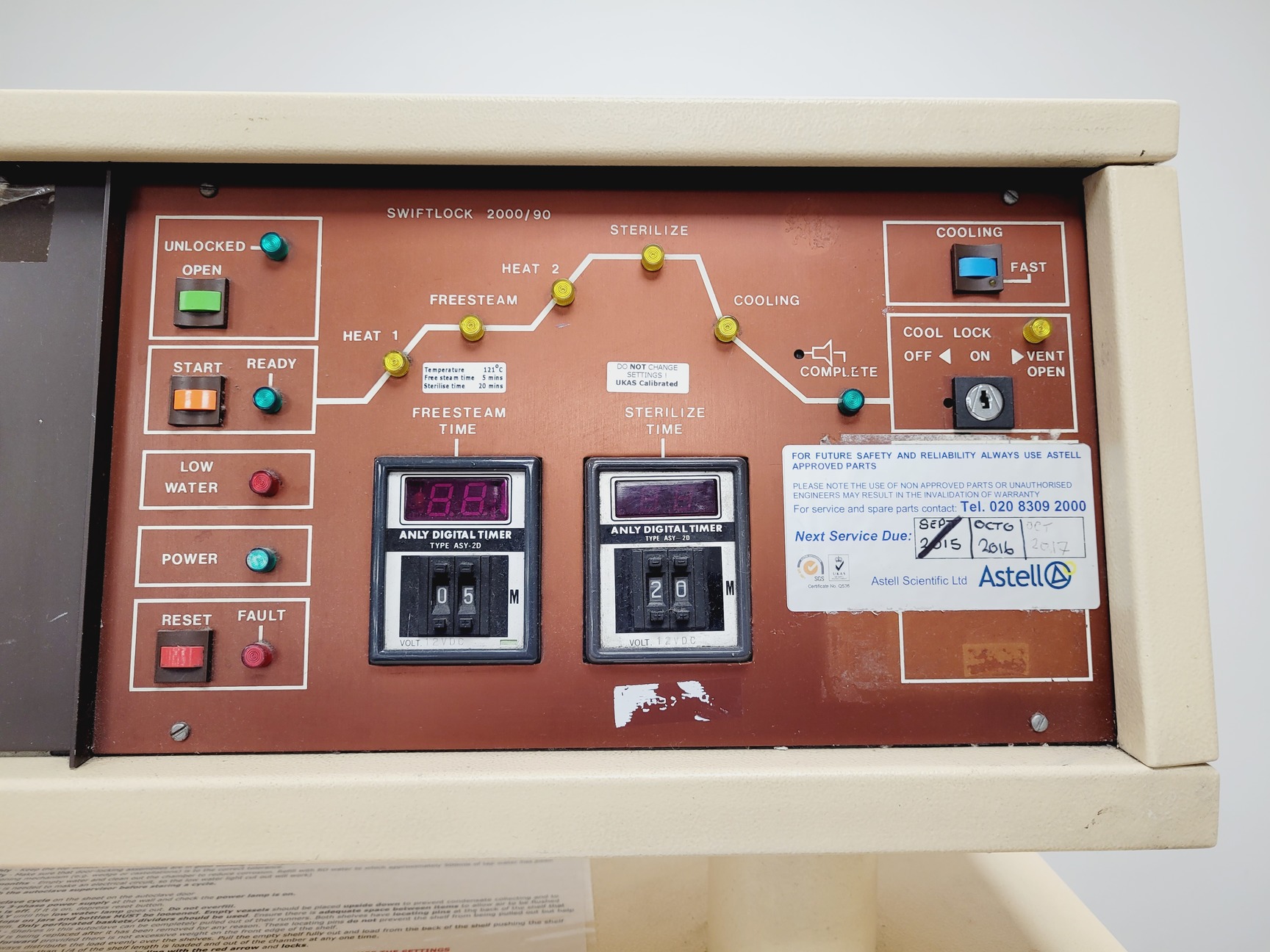 Image of Astell Scientific Laboratory Autoclave  Model - AAB095 Lab Faulty
