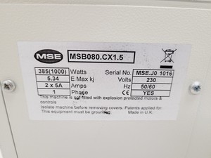 Thumbnail image of MSE Harrier 15/80 Centrifuge with 12x15mL Rotor 5360rpm Lab