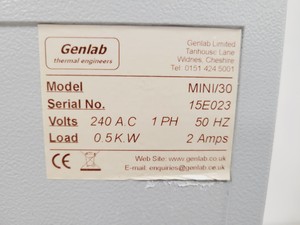 Thumbnail image of Genlab Incubator Oven  Model - MINI/30 Lab