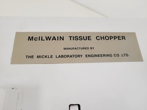 Thumbnail image of Mickle Laboratory McIlwain Tissue Chopper  Model - MTC-1 Lab