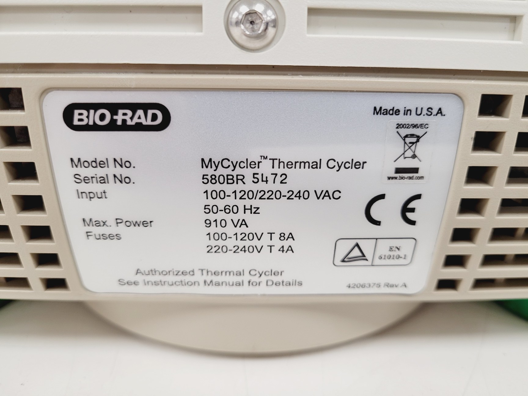 Image of Bio-Rad MyCycler Thermal Cycler with 96 x 0.2ml Well Block Lab