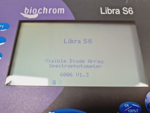 Thumbnail image of Biochrom Libra S6 Spectrophotometer Lab Spares/Repairs