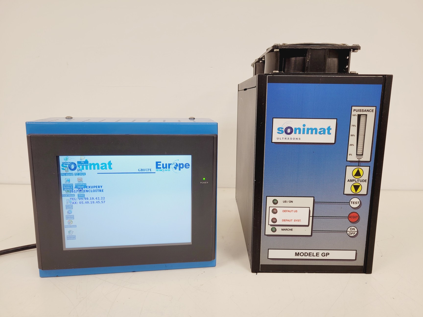 Image of Sonimat Ultrasons GP20 with Monitor/Terminal Ultrasoic Welding Controller Lab