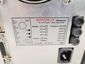 Thumbnail image of Sonimat Ultrasons GP20 with Monitor/Terminal Ultrasoic Welding Controller Lab