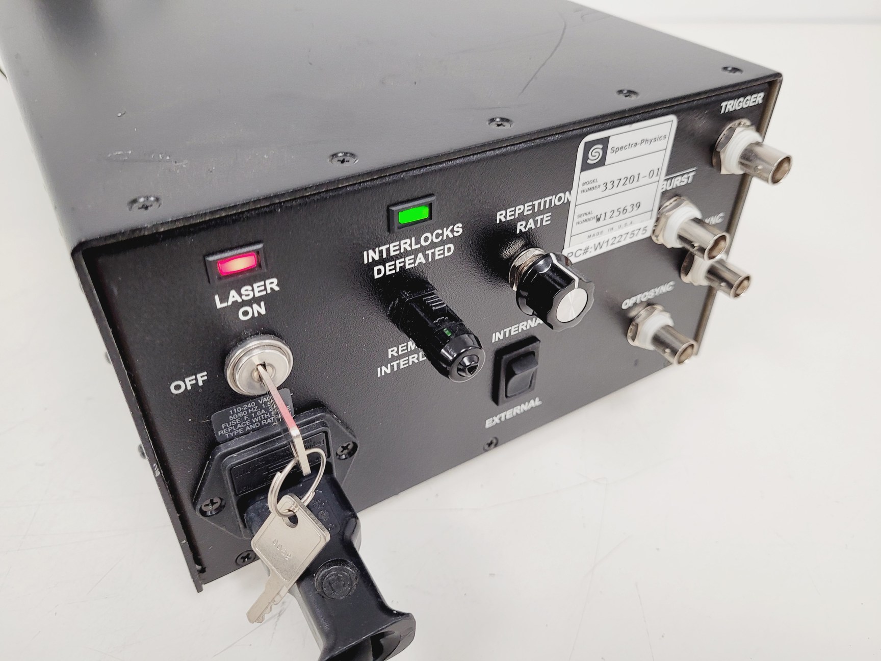 Image of Spectra-Physics Nitrogen Laser  Model no. 337201-01 Lab