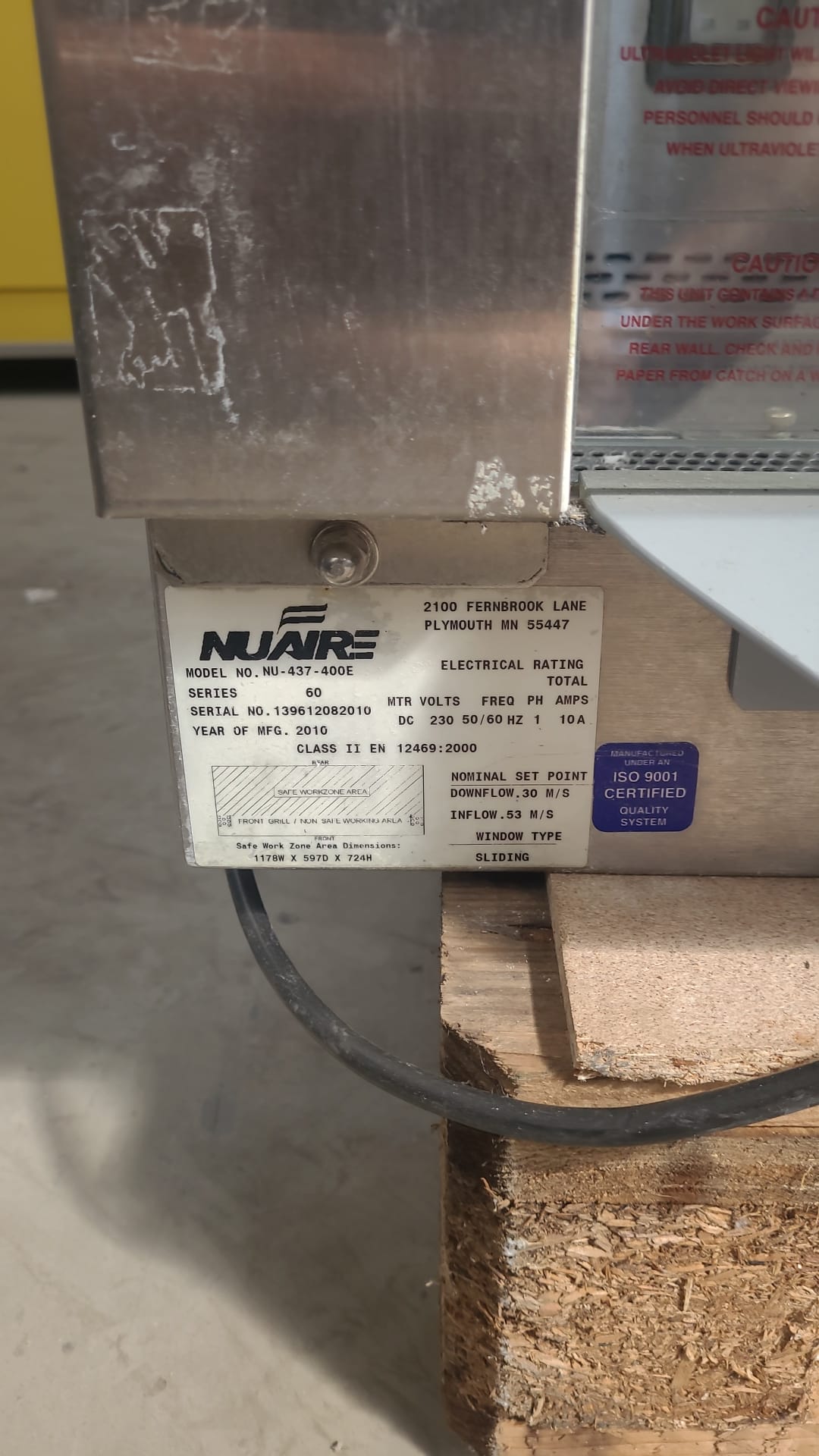 Image of Nuaire Labgard Class II Biological Safety Cabinet NU-437-400E  Series 6 Lab