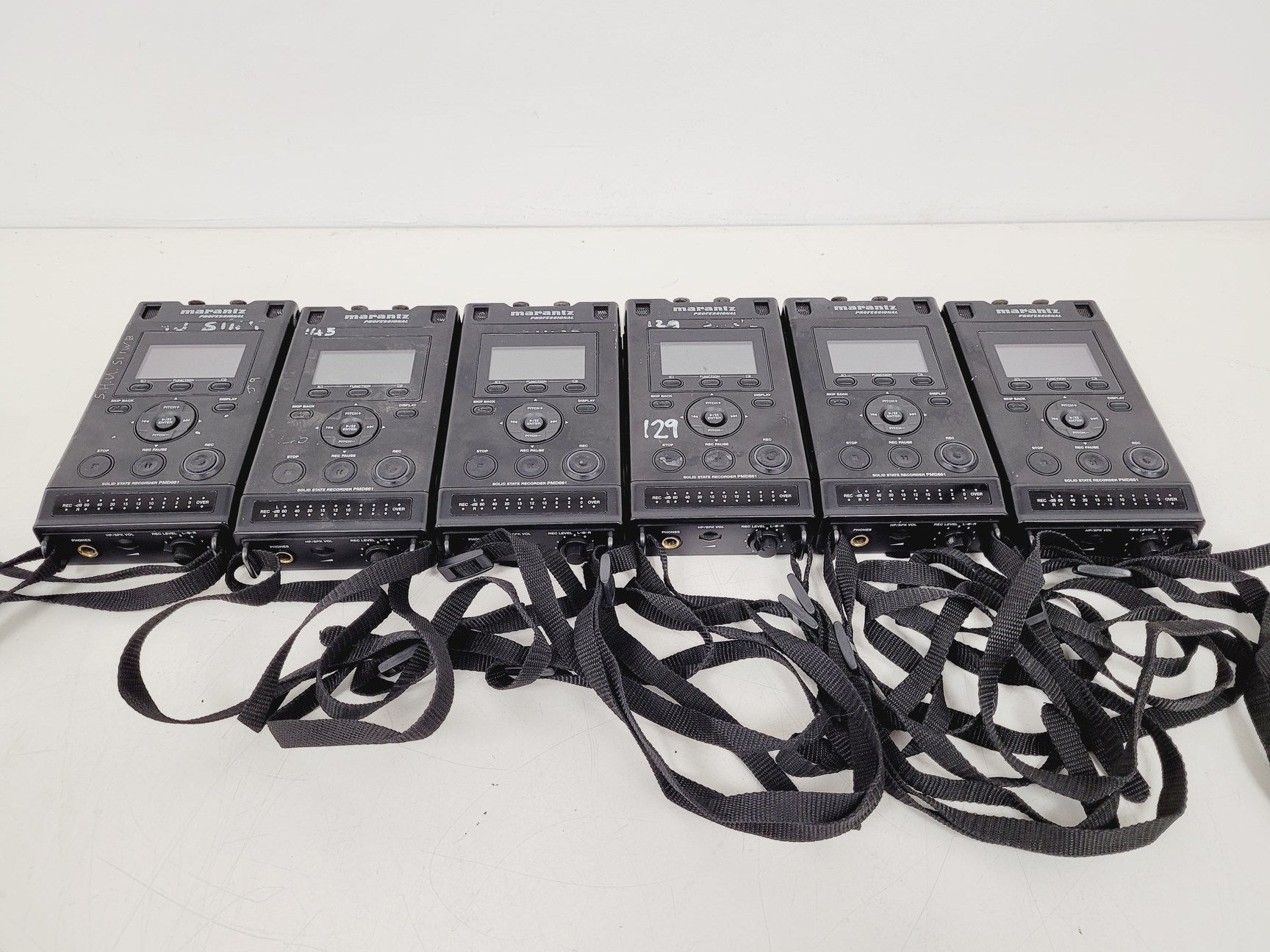 Image of 7 x Marantz PMD661 Professional Solid State Recorders with 1 Microphone/SD Card 