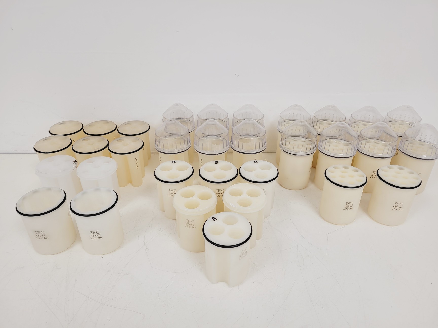 Image of Job Lot of IEC Centrifuge Bucket Adapters - 6564E, 6560, 6561, 6568E, 6566E Lab