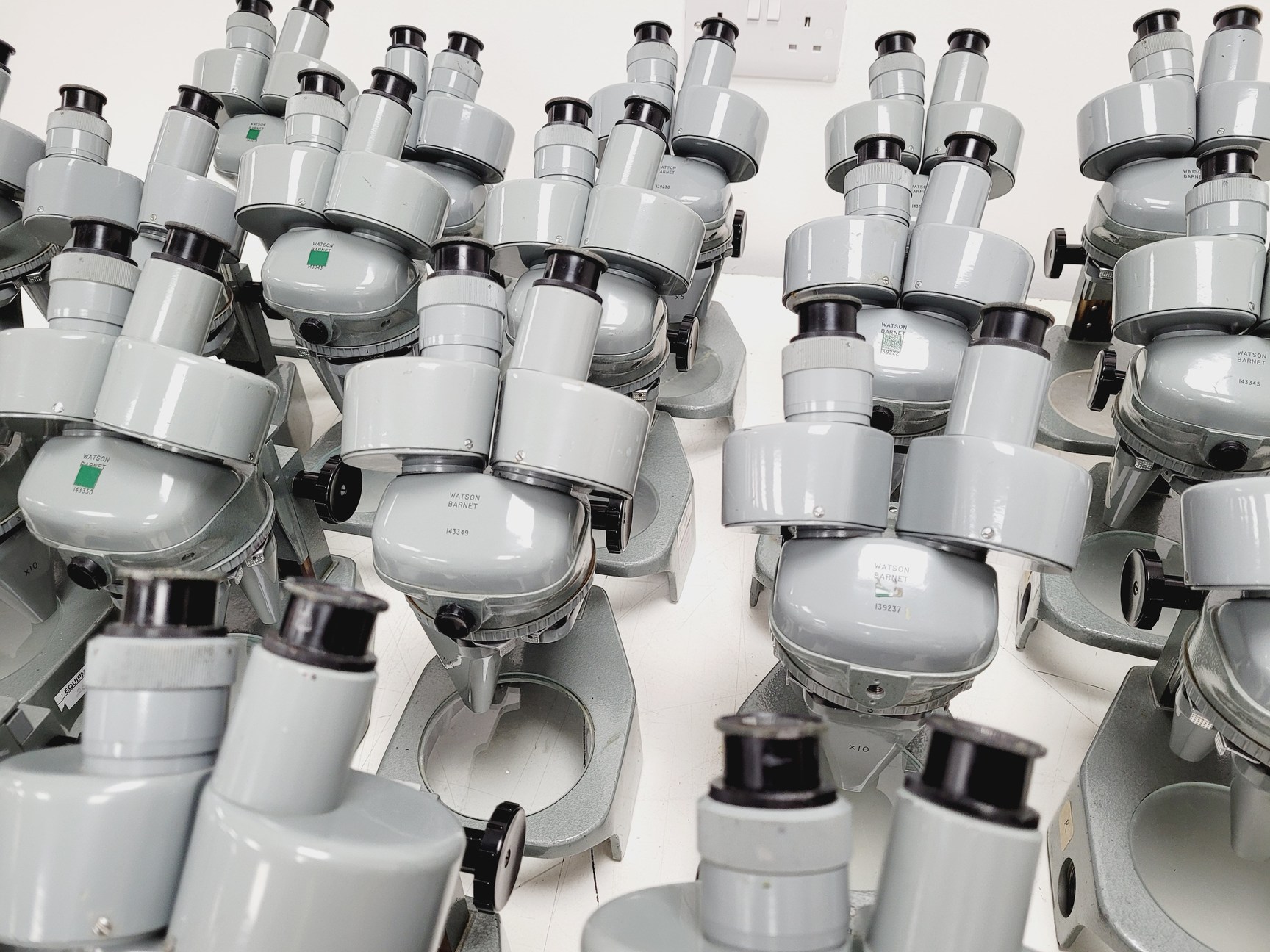 Image of Job Lot 26 x Watson Barnet Binocular Stereo Microscopes Lab