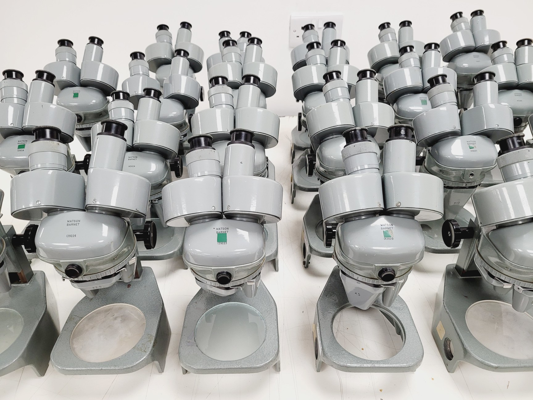 Image of Job Lot 26 x Watson Barnet Binocular Stereo Microscopes Lab