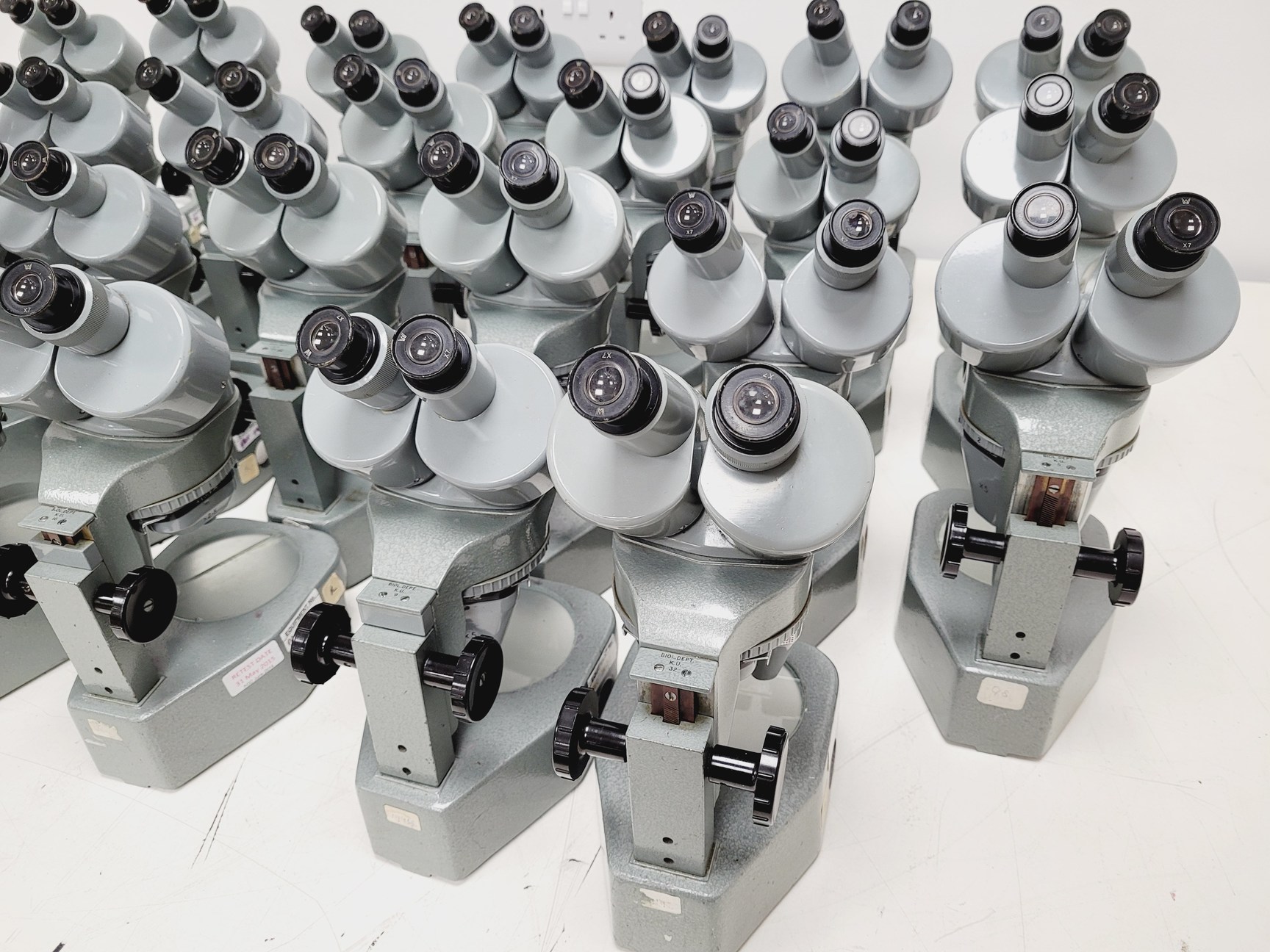 Image of Job Lot 26 x Watson Barnet Binocular Stereo Microscopes Lab