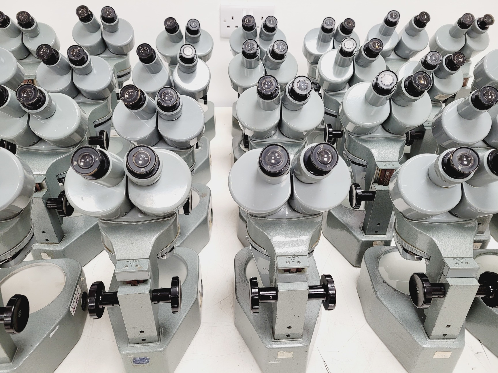 Image of Job Lot 26 x Watson Barnet Binocular Stereo Microscopes Lab