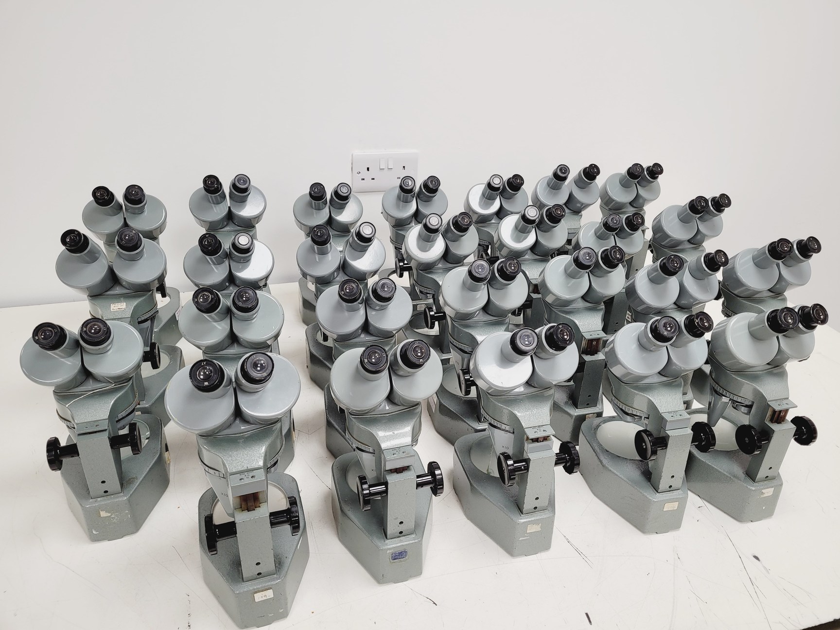 Image of Job Lot 26 x Watson Barnet Binocular Stereo Microscopes Lab