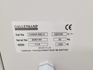 Thumbnail image of Gallenkamp Shaking Incubator Cat no. IOX400.XX2.C Lab