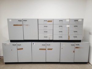 Thumbnail image of Job Lot Lab Cupboards & Drawers  D 55.5 W 100.5 H 82.5cm Grey Laboratory