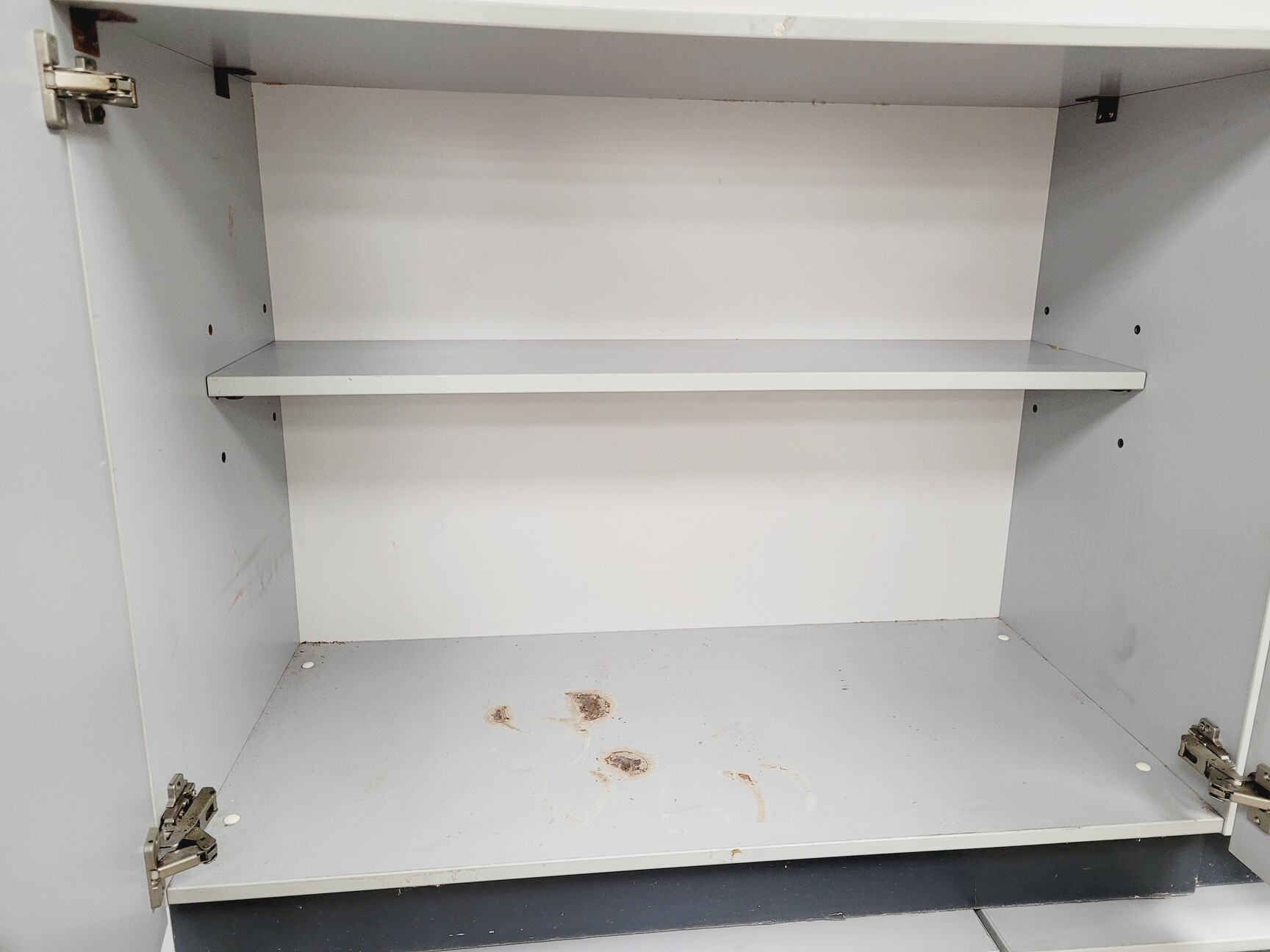 Image of Job Lot Lab Cupboards & Drawers  D 55.5 W 100.5 H 82.5cm Grey Laboratory