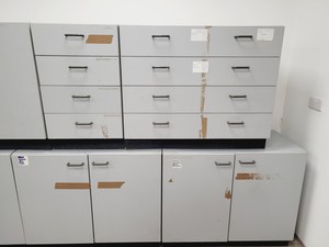 Thumbnail image of Job Lot Lab Cupboards & Drawers  D 55.5 W 100.5 H 82.5cm Grey Laboratory