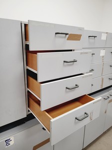 Thumbnail image of Job Lot Lab Cupboards & Drawers  D 55.5 W 100.5 H 82.5cm Grey Laboratory