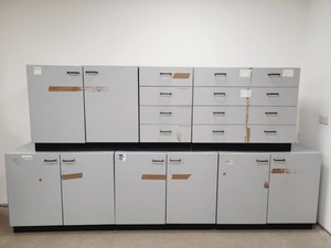 Thumbnail image of Job Lot Lab Cupboards & Drawers  D 55.5 W 100.5 H 82.5cm Grey Laboratory