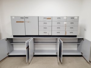 Thumbnail image of Job Lot Lab Cupboards & Drawers  D 55.5 W 100.5 H 82.5cm Grey Laboratory