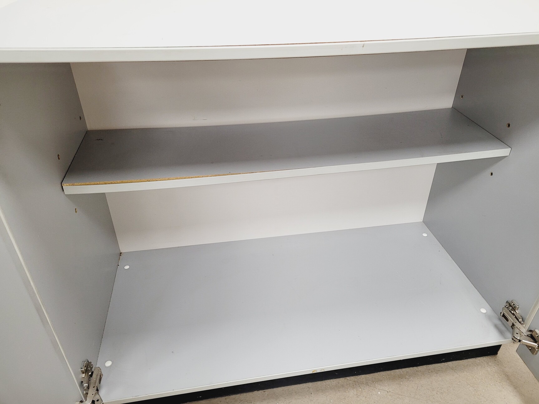 Image of Job Lot Lab Cupboards & Drawers  D 55.5 W 100.5 H 82.5cm Grey Laboratory