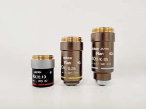 Thumbnail image of Nikon Eclipse E400 Laboratory Research Microscope with 3 x Objectives Lab