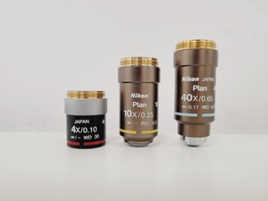 Thumbnail image of Nikon Eclipse E400 Laboratory Research Microscope with 3 x Objectives Lab