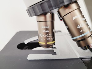 Thumbnail image of Nikon Eclipse E400 Laboratory Research Microscope with 3 x Objectives Lab