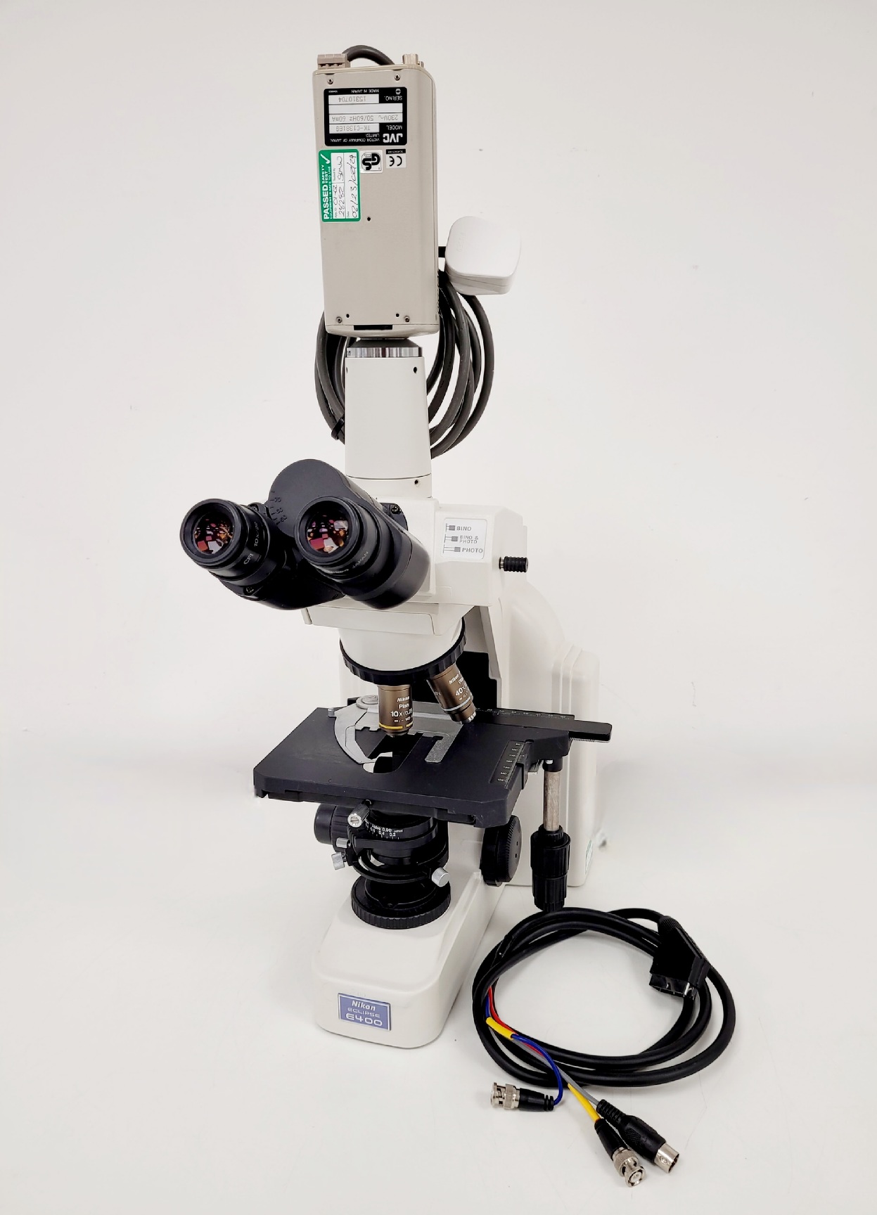 Image of Nikon Eclipse E400 Laboratory Research Microscope with 3 x Objectives Lab