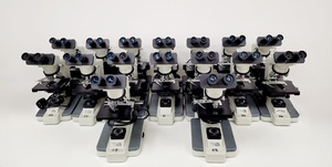 Thumbnail image of 16x Philip Harris Binocular Laboratory Microscopes - All with 4 x Objectives Lab