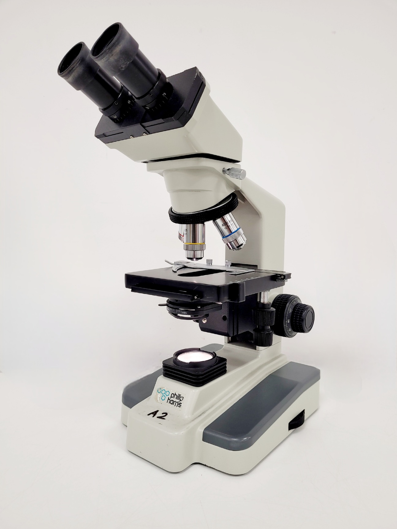 Image of 16x Philip Harris Binocular Laboratory Microscopes - All with 4 x Objectives Lab
