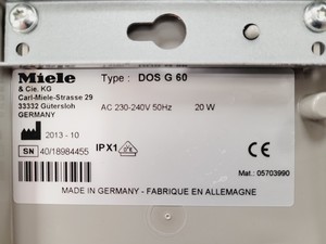 Thumbnail image of Miele Dishwasher G 7883 / Aqua Purifier G 7895 / Dosing unit DOS G60 Lab