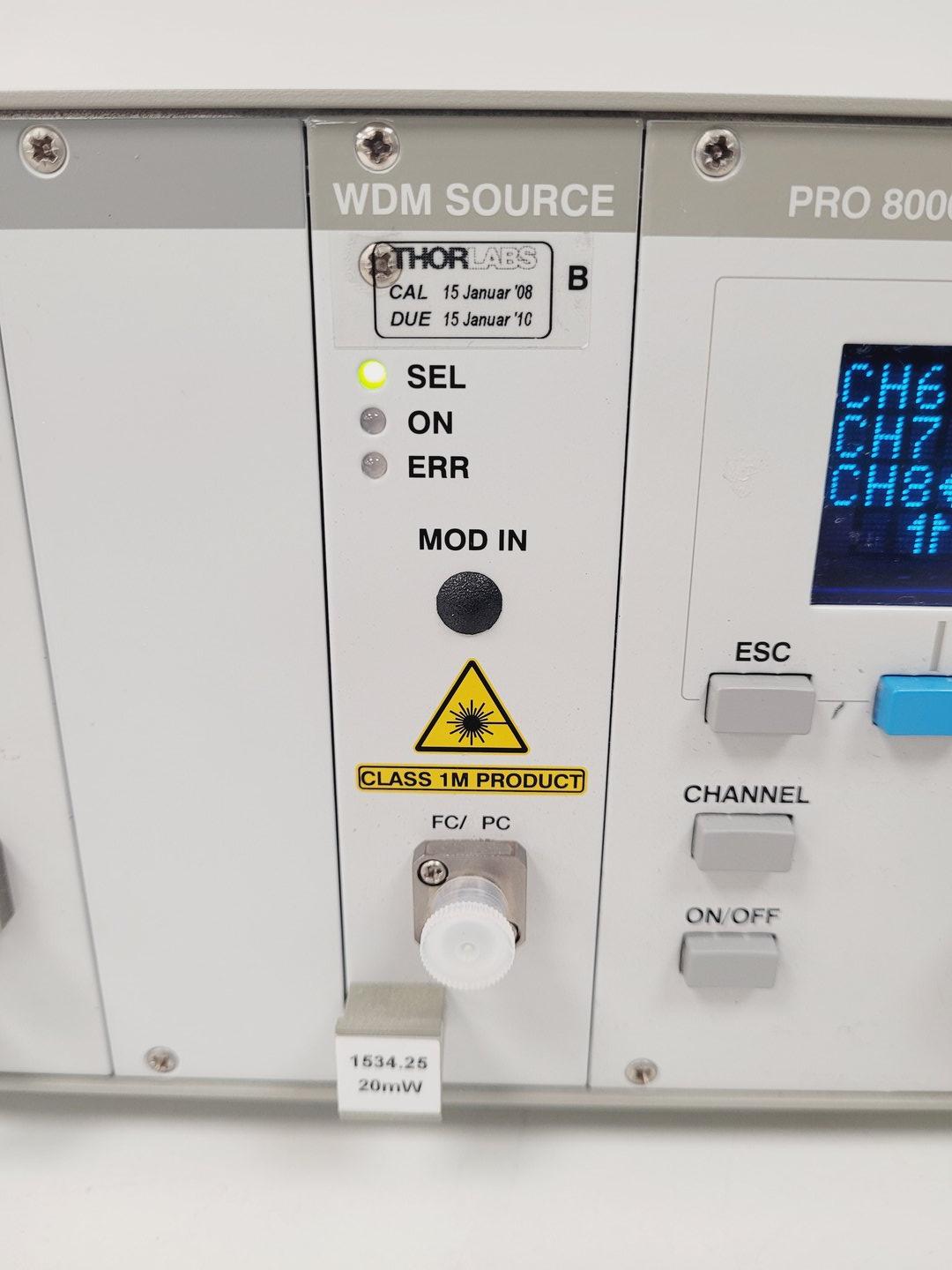 Image of Thorlabs Profile Pro 8000 Module Chassis with 6x WDM sources and Key Lab