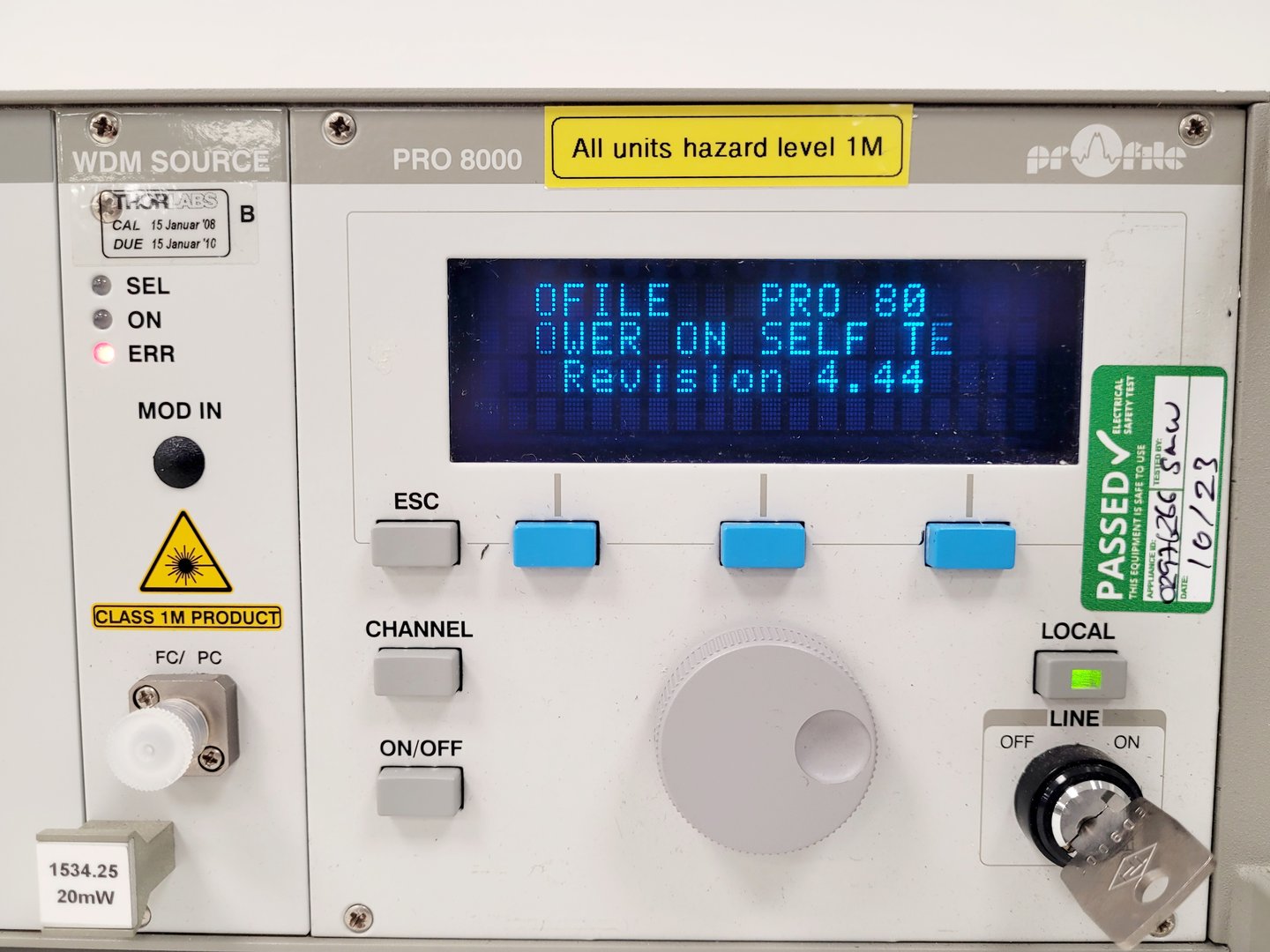 Image of Thorlabs Profile Pro 8000 Module Chassis with 6x WDM sources and Key Lab