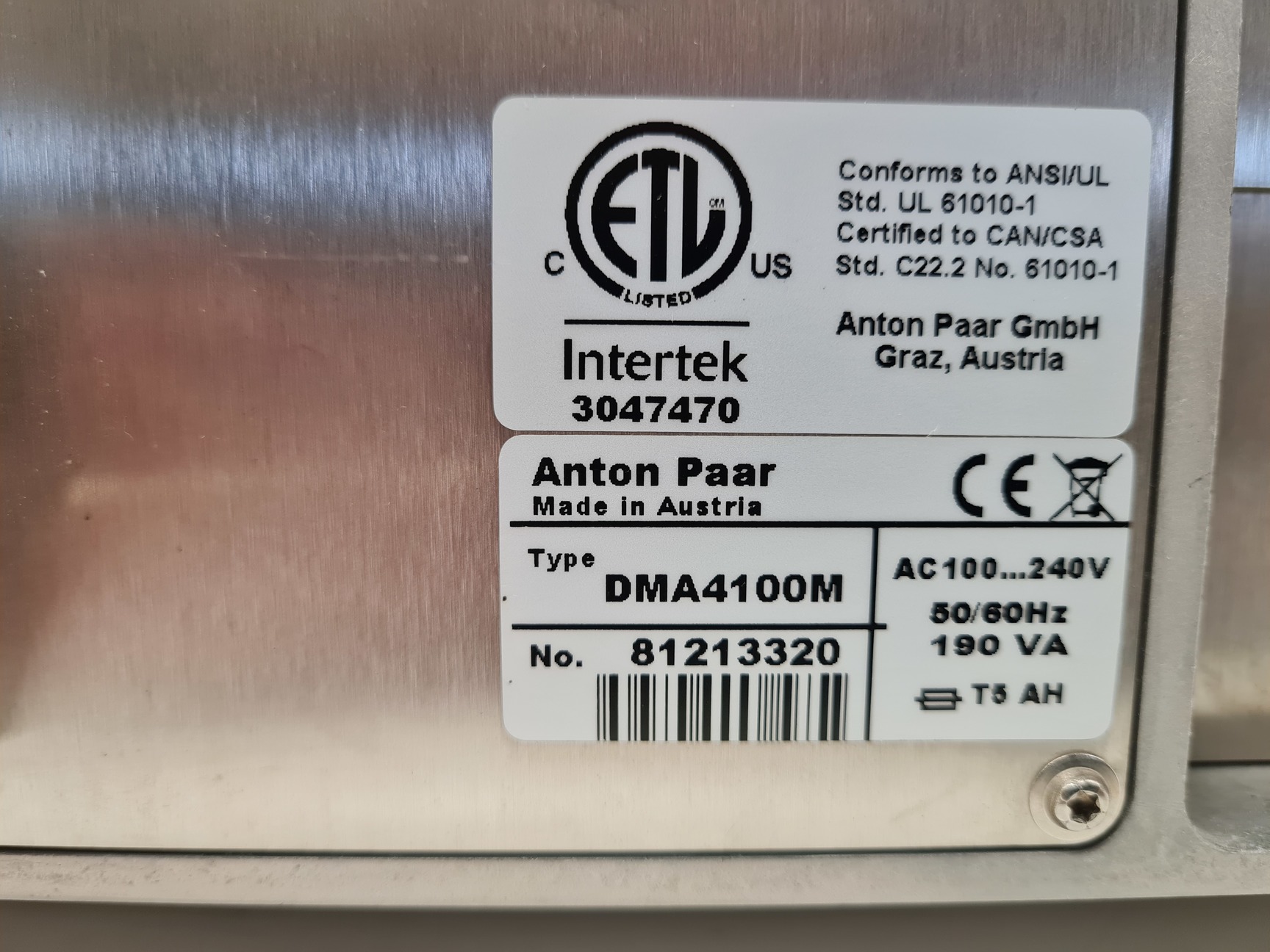 Image of Anton Paar Density Meter DMA4100M Lab