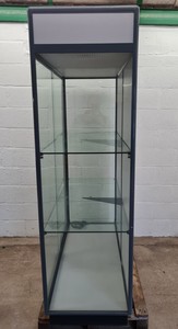 Thumbnail image of Large Illuminated Glass Shop Display Cabinet 148x60x199