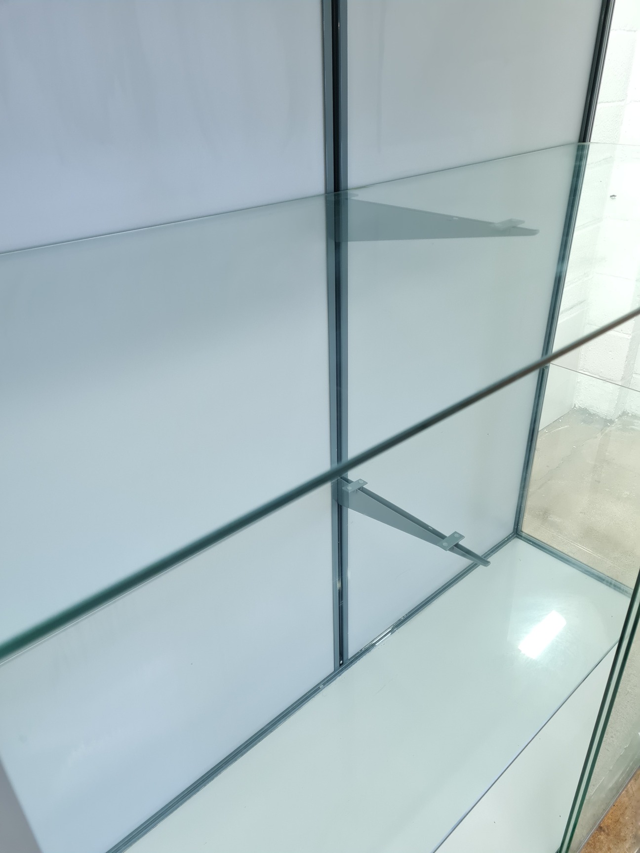 Image of Large Illuminated Glass Shop Display Cabinet 148x60x199