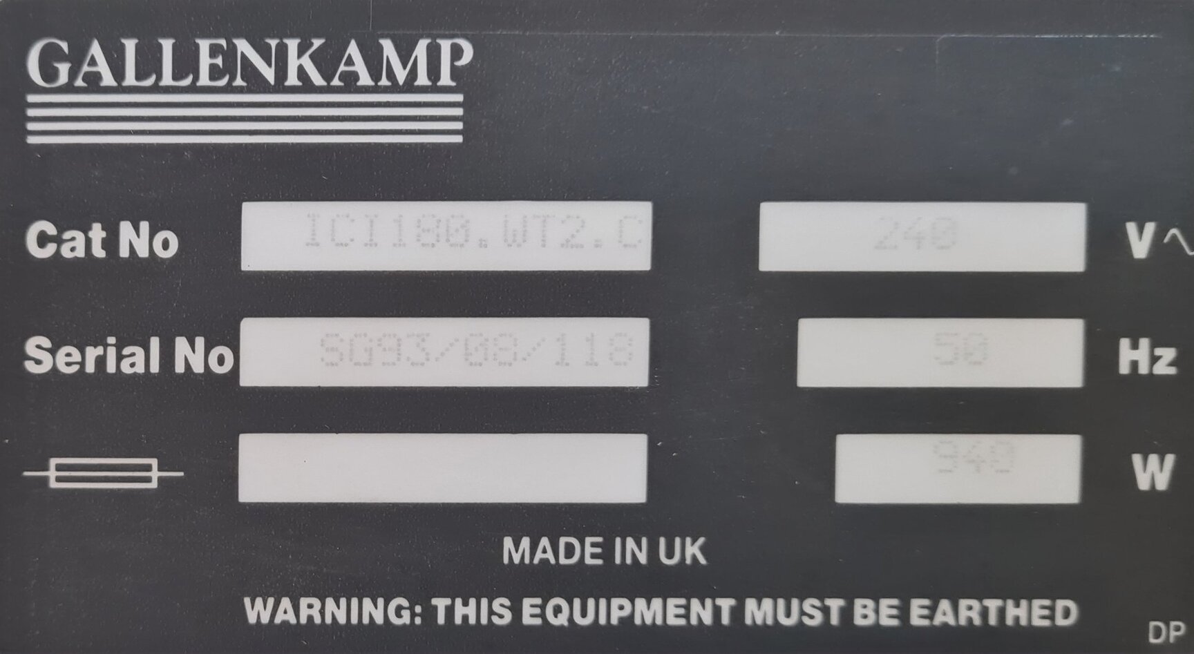 Image of Gallenkamp Digital Cooled Refrigerated Incubator Model: ICI180.WT2.C Lab