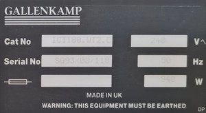 Thumbnail image of Gallenkamp Digital Cooled Refrigerated Incubator Model: ICI180.WT2.C Lab