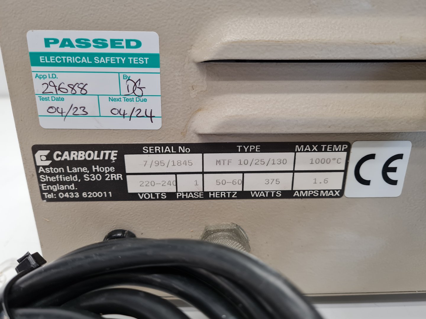 Image of Carbolite Tube Furnace  MTF 10/25/130 Lab Spares/Repairs