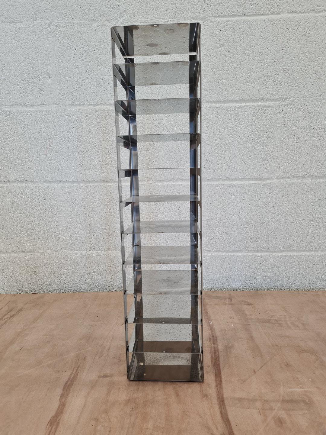 Image of Job Lot of -80 Cryogenic Freezer Stainless Steel Storage Racks lab