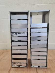 Thumbnail image of Job Lot of -80 Cryogenic Freezer Stainless Steel Storage Racks lab